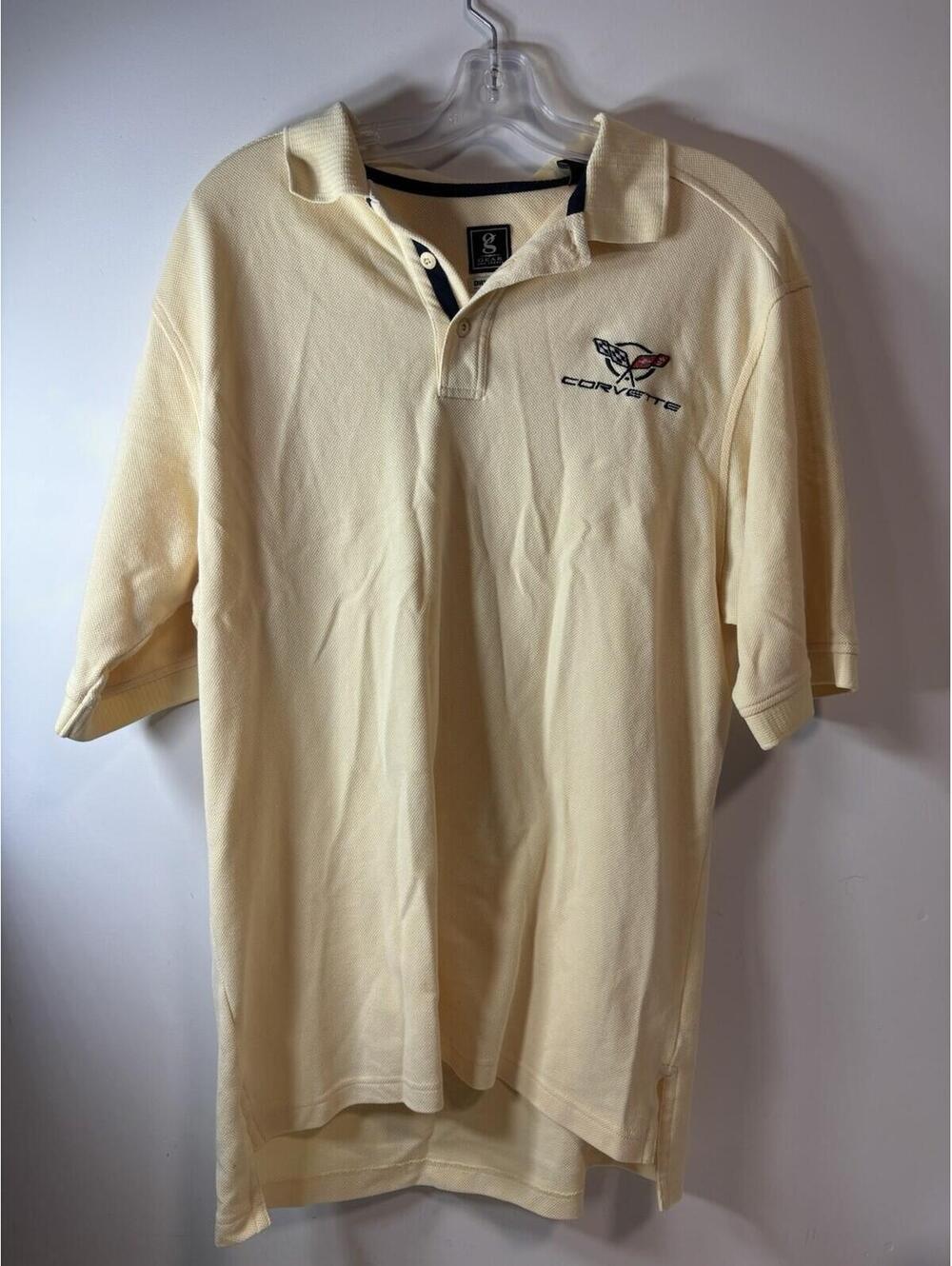 Corvette Polo Shirt Mens Large  Embroidered Logo Car Racing